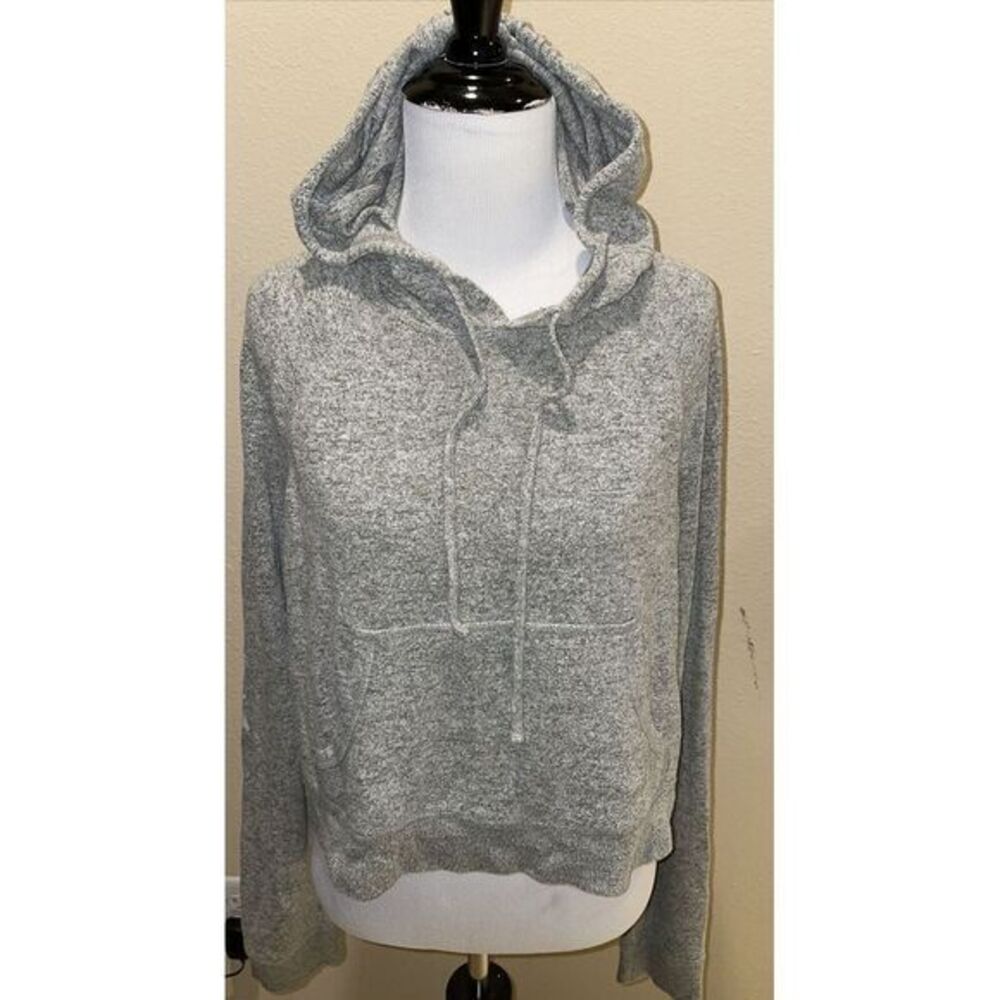 Free Press Women's Gray Cropped Hoodie Size M